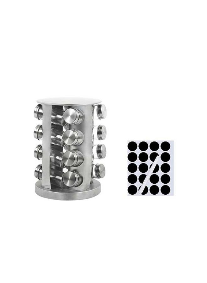 Rotating Spice Rack, 16 Jars with Stickers and Pen, China