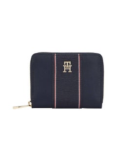 TOMMY HILFIGER Women's Corporate Zip-Around Wallet - Polyamide, Blue  - Image 1