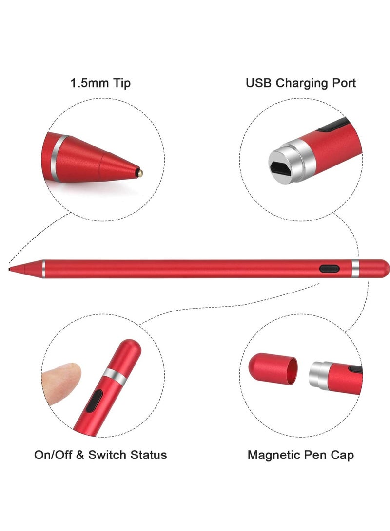 Active Stylus Pens for Touch Screens Rechargeable Digital Stylish Pen Pencil Universal for iPhone/iPad Pro/Mini/Air/Android and Most Capacitive Touch Screens - Image 2