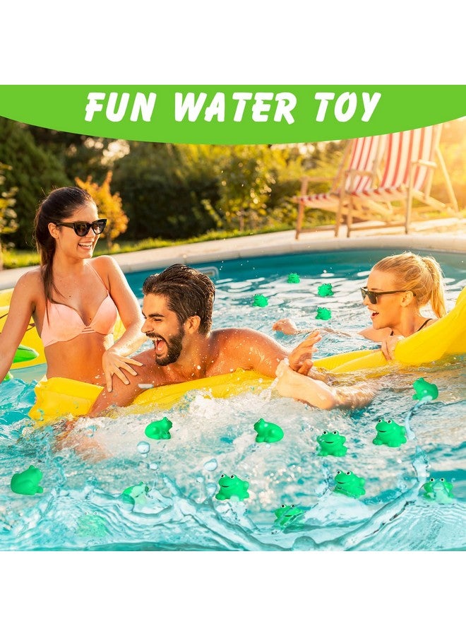 Mototo 120 Pieces Rubber Frogs Mini Rubber Frogs for Bath Squeak and Float Frogs Green Rubber Frogs Shower Frog Swimming Bathtub Toys for Boys and Girls Shower Bathtub Pool Birthday Party Decoration - Image 5