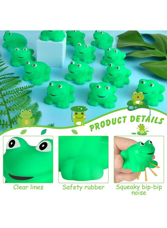 Mototo 120 Pieces Rubber Frogs Mini Rubber Frogs for Bath Squeak and Float Frogs Green Rubber Frogs Shower Frog Swimming Bathtub Toys for Boys and Girls Shower Bathtub Pool Birthday Party Decoration - Image 3