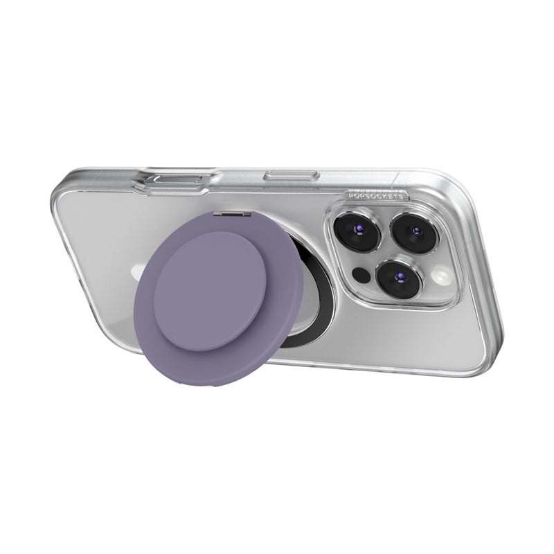 PopSockets Kick-Out Grip for MagSafe, Adjustable Kickstand for Portrait or Landscape, Magnetic Stand, Purple - Dusk - Image 2