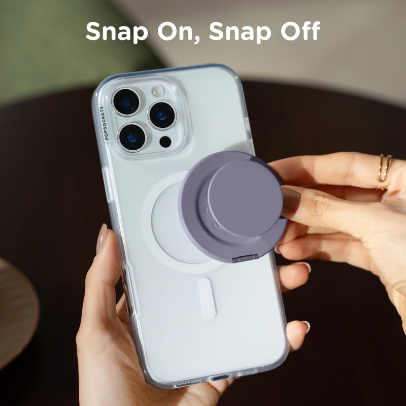 PopSockets Kick-Out Grip for MagSafe, Adjustable Kickstand for Portrait or Landscape, Magnetic Stand, Purple - Dusk - Image 5