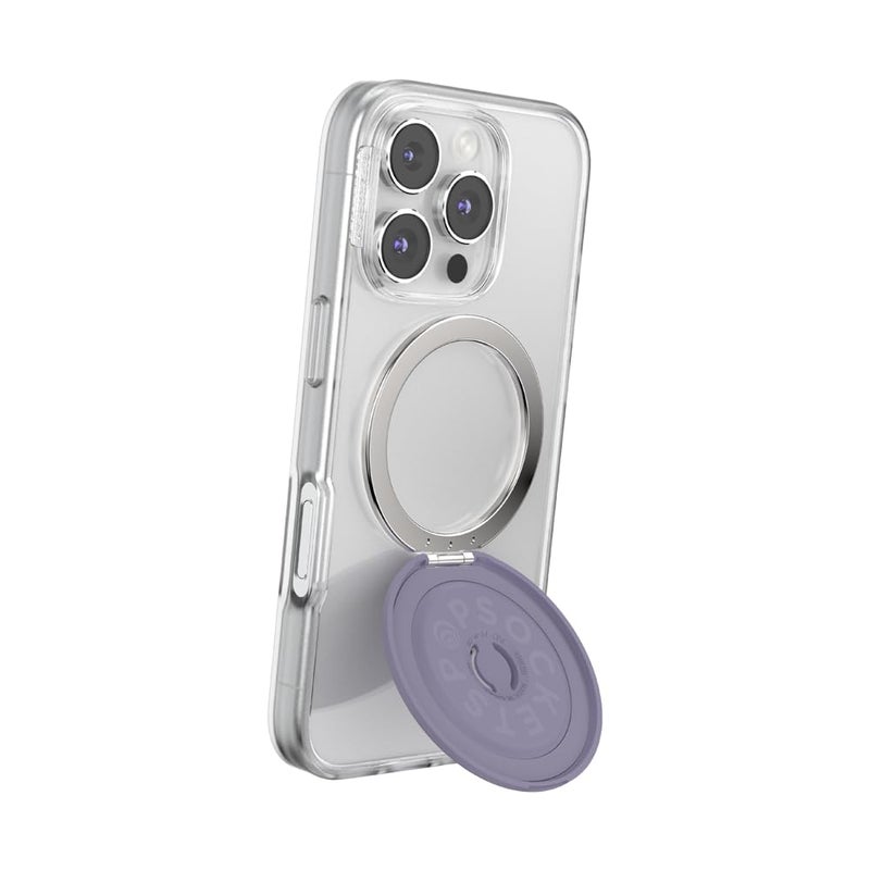 PopSockets Kick-Out Grip for MagSafe, Adjustable Kickstand for Portrait or Landscape, Magnetic Stand, Purple - Dusk - Image 1