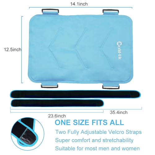Blobuste Hip Ice Pack Wrap After Surgery, Reusable Cold Pack for Bursitis Hip Replacement Surgery, Hip Flexor Pain, Gel Ice Packs for Hip Injuries Cold Compress Therapy, Ice Pack Wrap for Sciatica, Swelling - Image 4