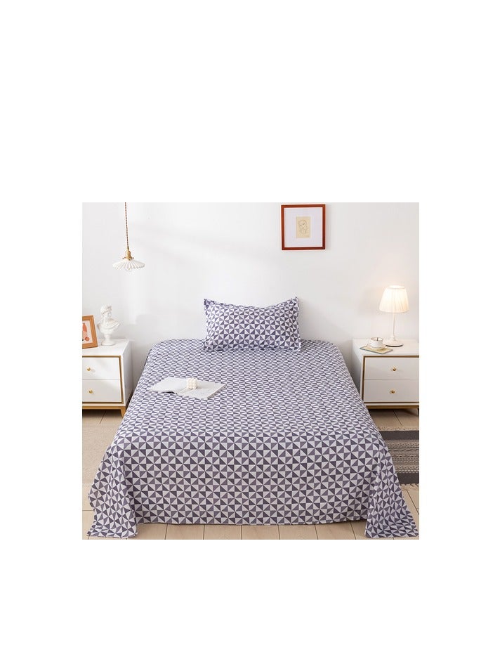 PROMASS 2- Piece Printed Bedsheet Set (1 Flat Bedsheet + 1 Pillow Case) Double Size French Gray  - Image 2