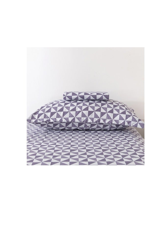 PROMASS 2- Piece Printed Bedsheet Set (1 Flat Bedsheet + 1 Pillow Case) Double Size French Gray  - Image 3