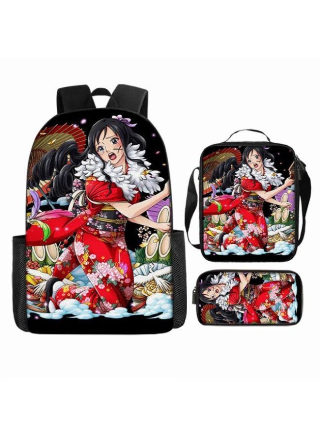 general The latest universal cartoon printed three piece practical bag combination (suitable for students, children, friends, outings, mountain climbing, etc.) - Image 4