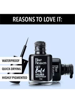Blue Heaven Get Bold Matte Finish Eyeliner Gel (Black, 7 Ml)  - Image 4