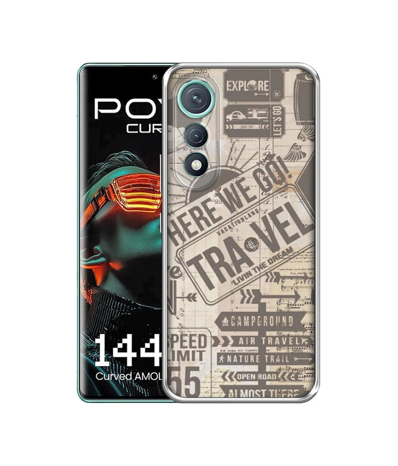 Casotec Travel Design Printed Silicon Soft TPU Back Case Cover for Tecno Pova Curve 5G - Image 1