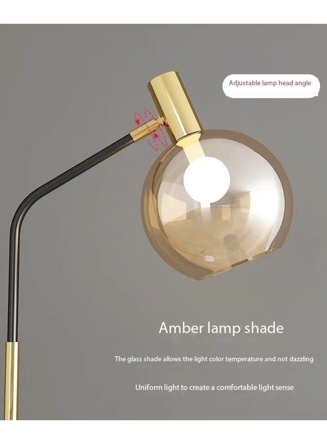 fashionhome Premium 1-Piece Scandinavian Style Standing Floor Lamp Industrial Design Lamp with Marble Plate Table Bright Lampshade Lamp for Living Room Bedroom Offices Multicolour 40x30x170 cm - Image 5