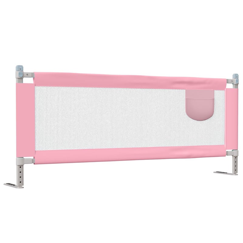LuvLap Bed Rail Guard for Baby/Kids Safety, 180cm x 72 cm, Portable & Foldable, Baby Safety Essential, Adjustable Height, fits All Bed Sizes (Pink - Without Print) - Image 1