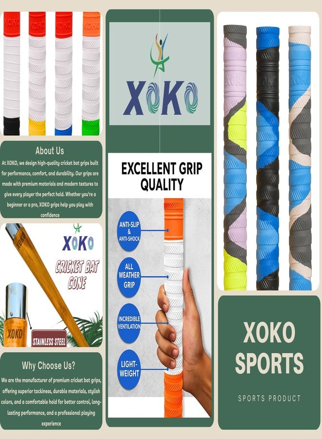 xoko Premium Cricket Bat Handle Rubber 5 Grips for Enhanced Performance With Better Shock Absorption And 1 Wooden Gripper Cone (pack of 6) - Image 5