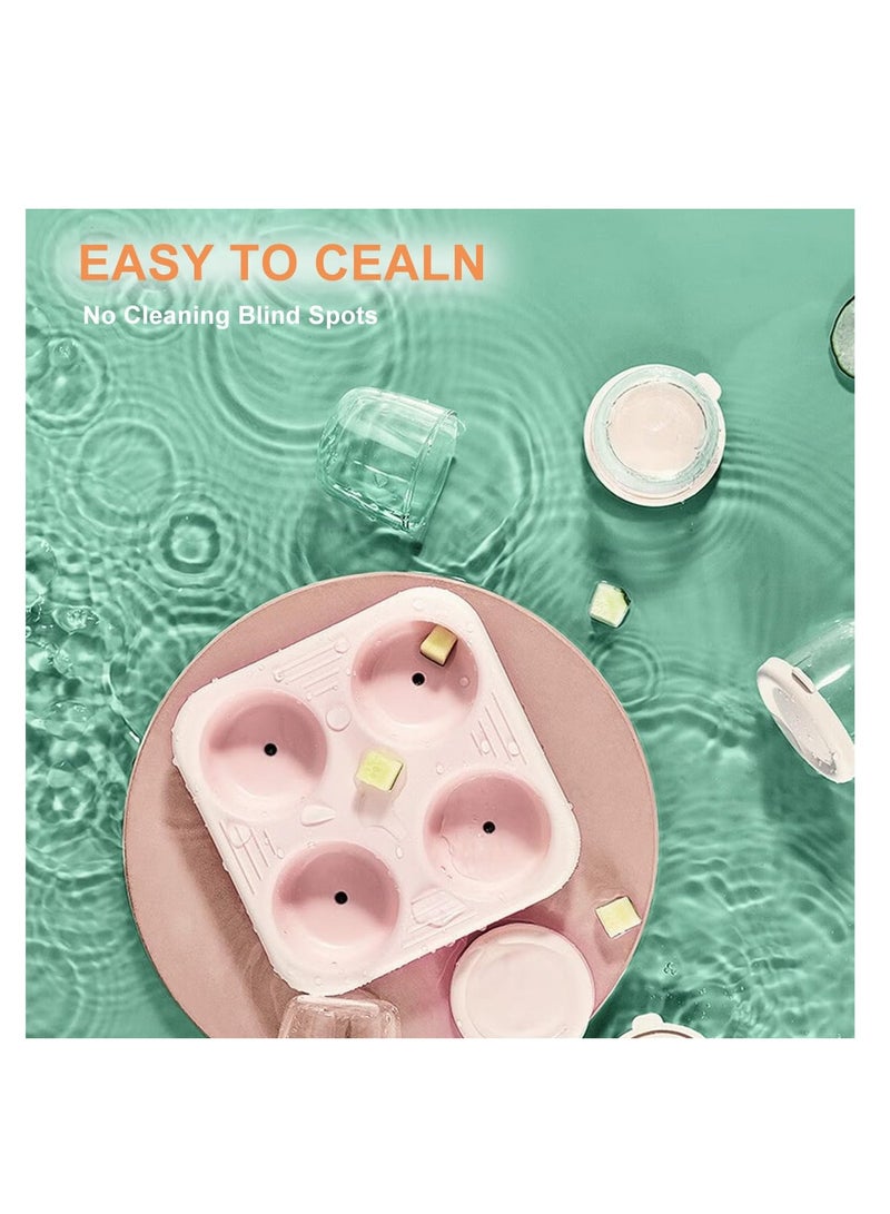 KASTWAVE 4 Pcs 2.6oz Glass Baby Food Jars, BPA-Free, Leakproof Airtight Reusable Baby Puree Containers, Small Food Storage Containers with Lids and Stackable Tray - Image 5