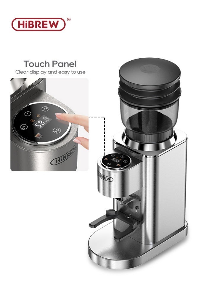هيبرو مطحنة قهوة كهربائية مخروطية الشكل HiBREW G7 مع ماكينة إسبريسو نصف أوتوماتيكية H10B، طقم مكون من قطعتين، طقم ماكينة قهوة منزلية، درجة حرارة قابلة للتعديل للقهوة الباردة/الساخنة، كابتشينو - Image 2