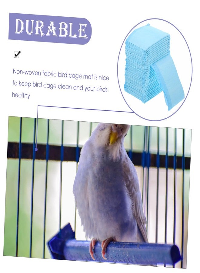 ياردوي فرش ياردوي للطيور، 100 قطعة من البطانات، أغطية قماشية غير منسوجة مقطوعة مسبقًا، مثالية للببغاوات والكونيور والحيوانات الصغيرة. - Image 4