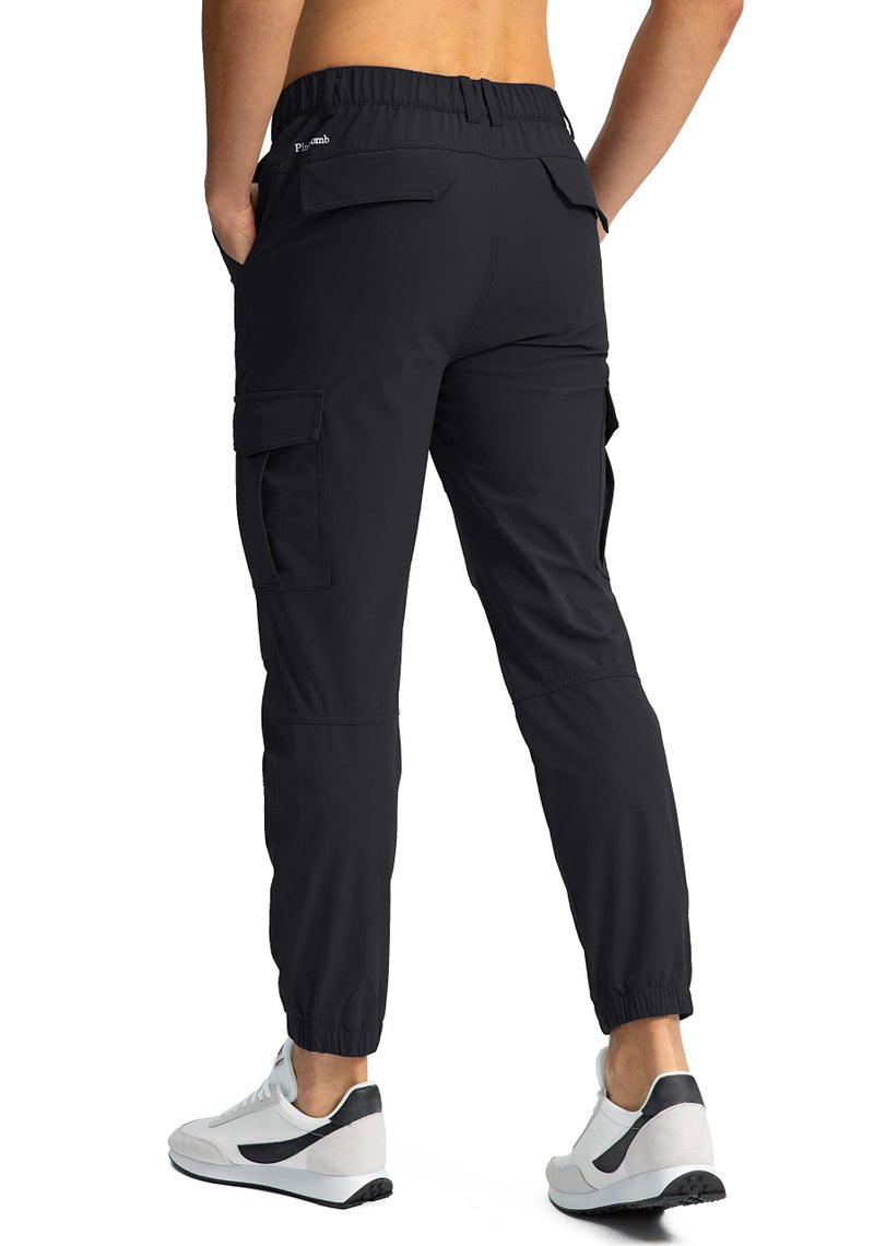 Pinkbomb Men's Hiking Cargo Pants with 7 Pockets Slim Fit Stretch Joggers Golf Cargo Work Pants for Men(Black,L) - Image 3