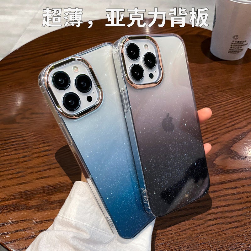Suitable for Apple 17Promax Mobile Phone Case, Electroplated Lens Frame, Iphone16 Gradient 14 Protective Case, Anti-Fall and Anti-Wear - Image 2