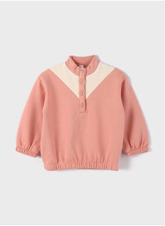 LC WAIKIKI Turtleneck Long Sleeve Baby Girl Sweatshirt and Pants 2-Piece Set  - Image 2