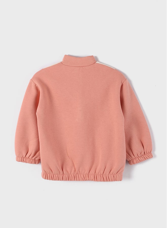 LC WAIKIKI Turtleneck Long Sleeve Baby Girl Sweatshirt and Pants 2-Piece Set  - Image 3