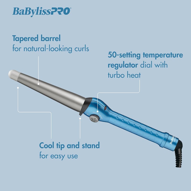 BaBylissPRO Nano Titanium Curling Iron & Curling Wand Combo - 1" Conicurl Iron for Long Lasting Curls - Image 3
