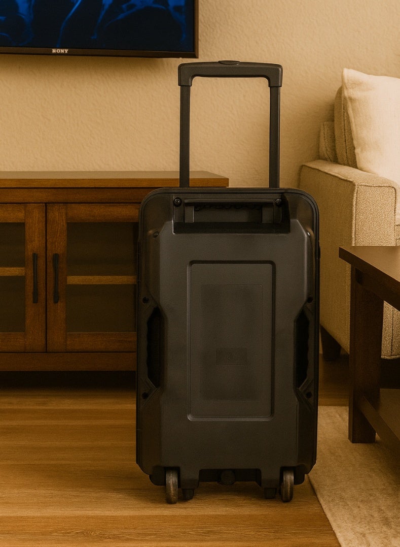 iSONIC مكبر صوت بلوتوث IS440 1×2 مع أضواء LED للحفلات، صوت قوي، ميكروفون لاسلكي وجهاز تحكم عن بعد، تصميم محمول قابل لإعادة الشحن - مثالي للحفلات، الكاريوكي والترفيه في الهواء الطلق - Image 4