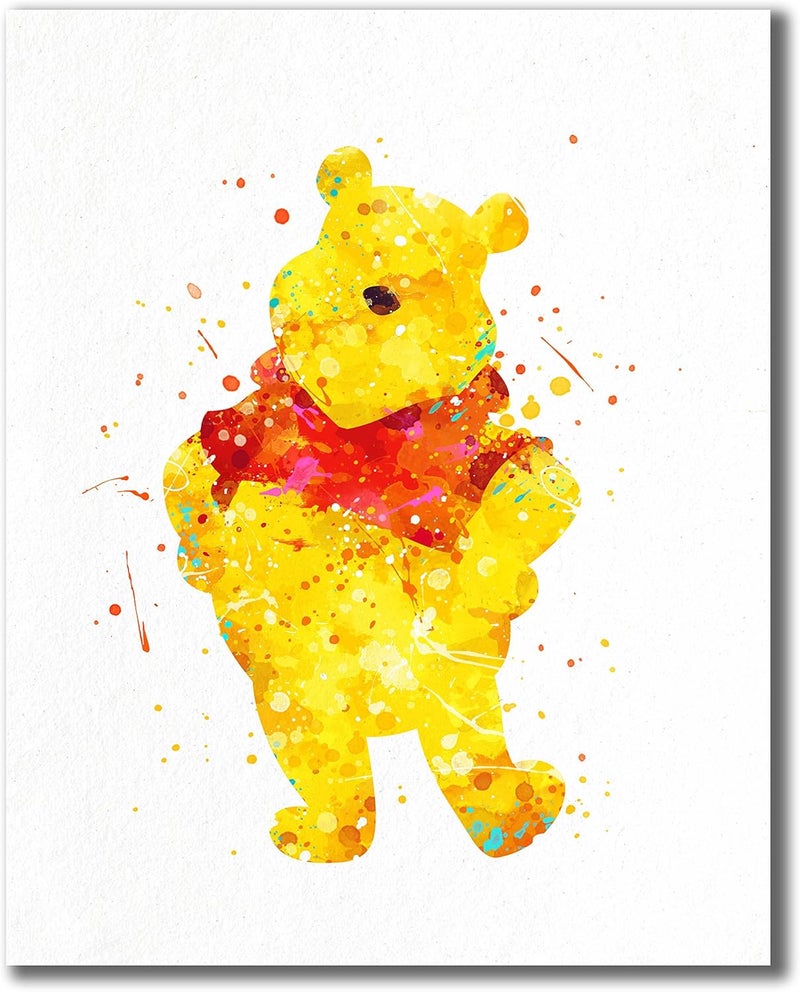 BigWig Prints Winnie the Pooh Watercolor Prints - Nursery Wall Art Decor Prints - Set of 4 (8 inches x 10 inches) Photos Tigger Eeyore Piglet - Image 5