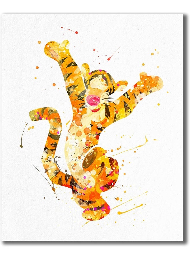 BigWig Prints Winnie the Pooh Watercolor Prints - Nursery Wall Art Decor Prints - Set of 4 (8 inches x 10 inches) Photos Tigger Eeyore Piglet - Image 4