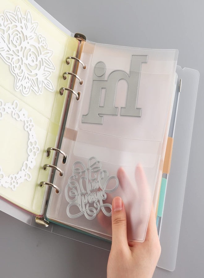 BAOFALI 2PCS A5 6 Ring Binder Cover Clean Transparent Soft PVC for Refillable Notebook Shell withMatte surfaceforStamp & Die Storage - Image 5