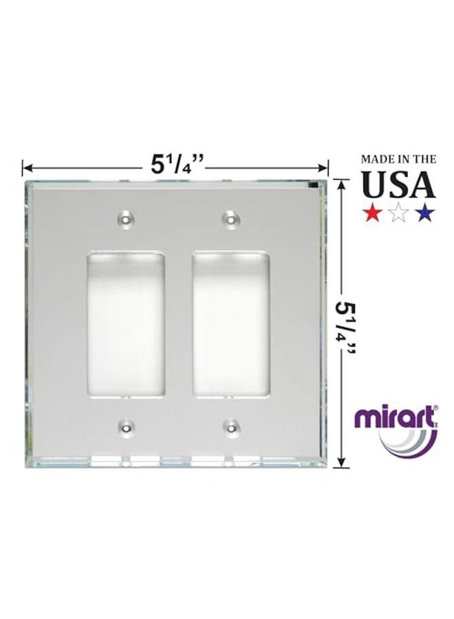 Mirart GlassAlike Double Decora Acrylic Mirror Switch Plate - Image 2