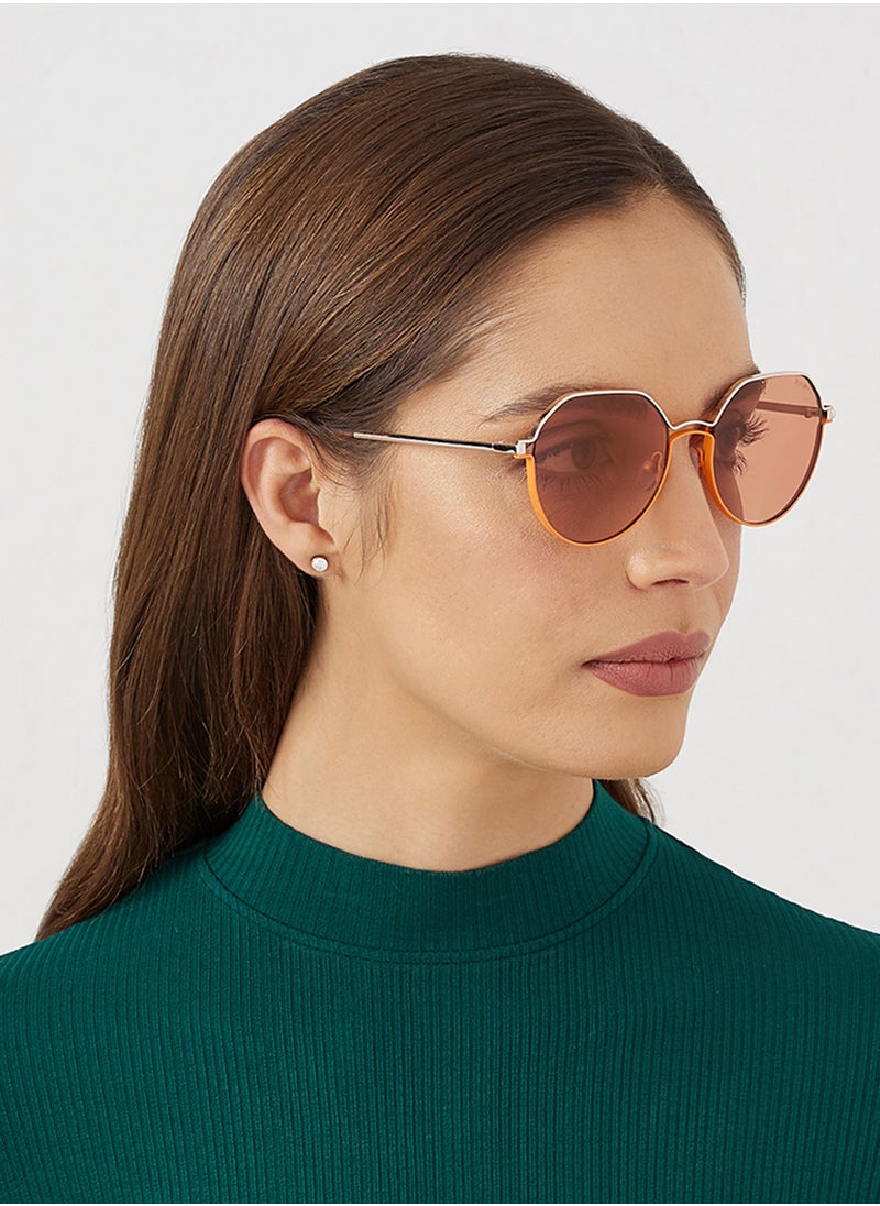 Blackout Momo,Women Sunglasses, Geometric Sunglasses, UV Protection: UV400 (Orange,Orange)  - Image 5