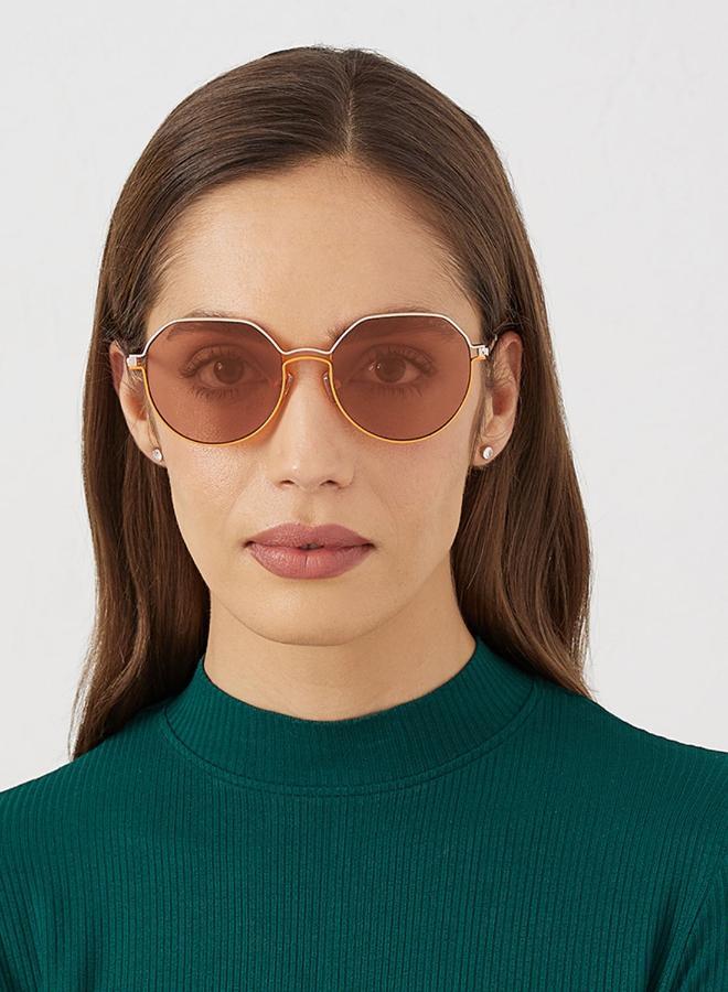 Blackout Momo,Women Sunglasses, Geometric Sunglasses, UV Protection: UV400 (Orange,Orange) - Image 4