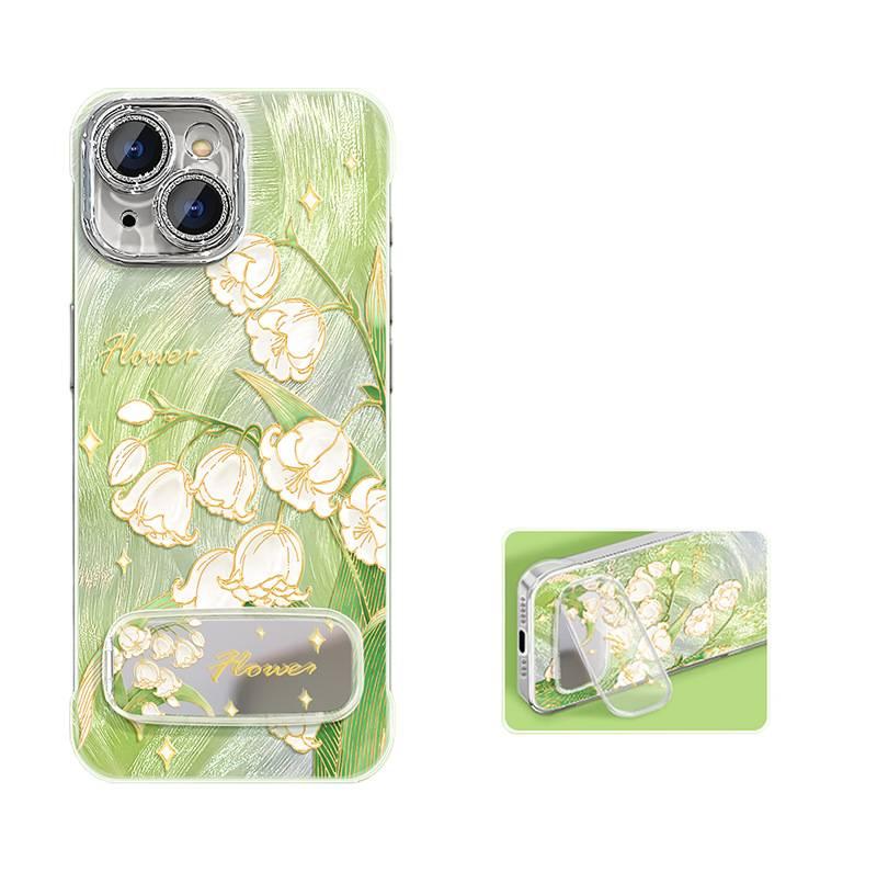 غطاء واقي بPC لـ iPhone 15 / 15 Plus / 15 Pro / 15 Pro Max باللون Silver مغناطيسي بوظيفة حامل مع حماية من السقوط وحامل قائم مع مقاوم للصدمات مع تصميم بدون إطار مع مغناطيس قوي - Image 3