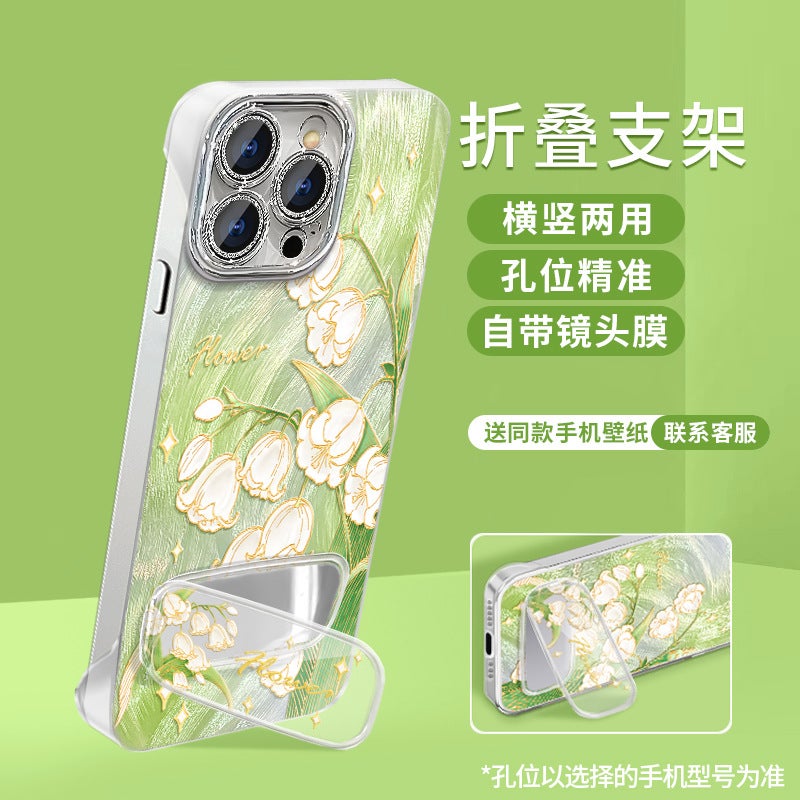 غطاء واقي بPC لـ iPhone 15 / 15 Plus / 15 Pro / 15 Pro Max باللون Silver مغناطيسي بوظيفة حامل مع حماية من السقوط وحامل قائم مع مقاوم للصدمات مع تصميم بدون إطار مع مغناطيس قوي - Image 1