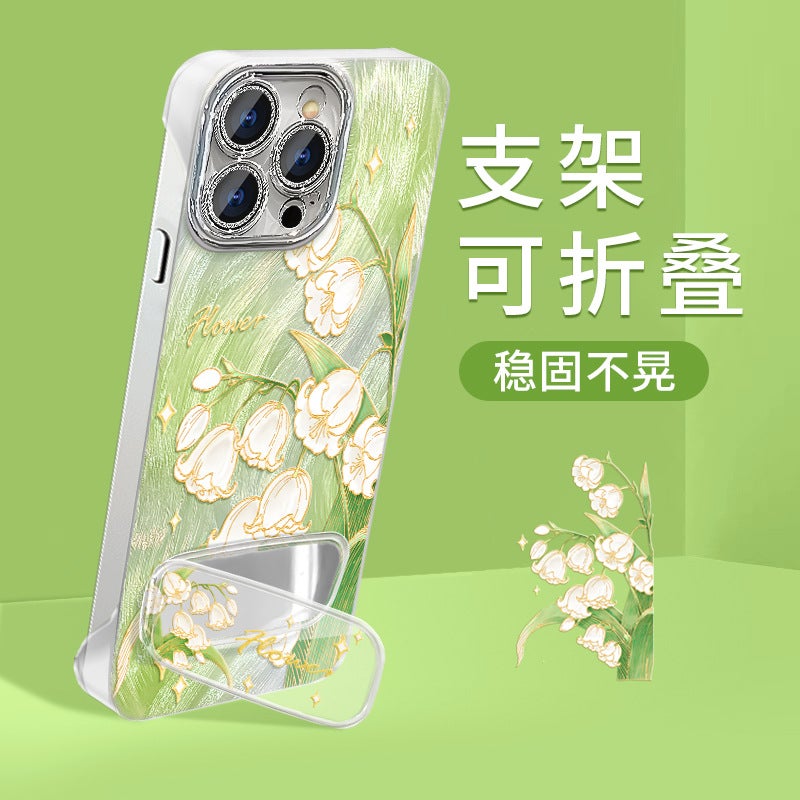 غطاء واقي بPC لـ iPhone 15 / 15 Plus / 15 Pro / 15 Pro Max باللون Silver مغناطيسي بوظيفة حامل مع حماية من السقوط وحامل قائم مع مقاوم للصدمات مع تصميم بدون إطار مع مغناطيس قوي - Image 5