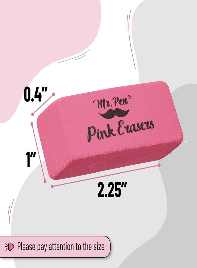 Mr. Pen- Pink Pencil Eraser, 24 Pack, Mr Pen Erasers for Pencils, Large Erasers Bullk, Smudge and Latex Free, for School, Office, for Students - Image 3