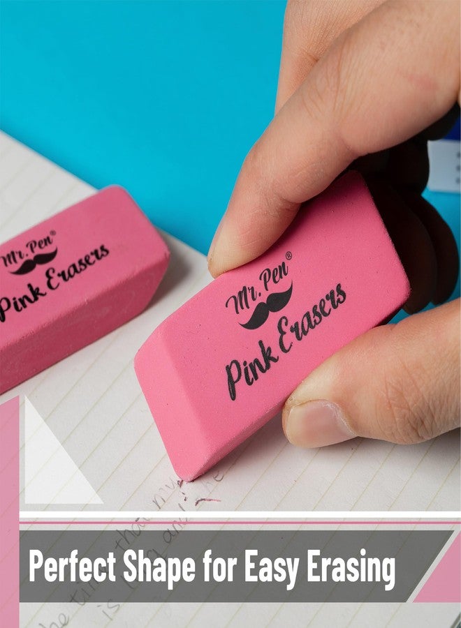 Mr. Pen- Pink Pencil Eraser, 24 Pack, Mr Pen Erasers for Pencils, Large Erasers Bullk, Smudge and Latex Free, for School, Office, for Students - Image 5