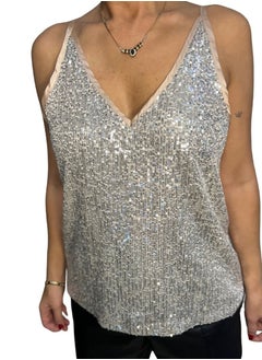VENTIUP Sequin Blouse Silver  - Image 5
