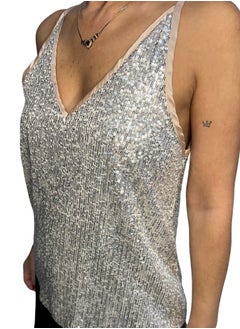 VENTIUP Sequin Blouse Silver  - Image 2