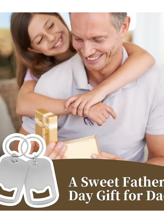 2 قطعة كبيرة فتاحة زجاجات من الفولاذ المقاوم للصدأ متين سلسلة مفاتيح مقاوم للصدأ متعدد الوظائف - Image 5