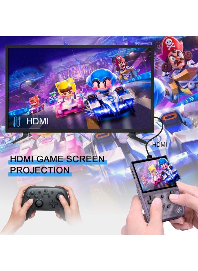 أنبيرنيك جهاز ألعاب أنبيرنيك RG35XX ريترو محمول - شاشة 3.5 بوصة IPS، بطاقة ذاكرة 64 جيجابايت مع 5,474 لعبة كلاسيكية، بطارية 2100 مللي أمبير، نظام تشغيل لينكس، يدعم منفذ HDMI والتلفزيون - بنفسجي - Image 5