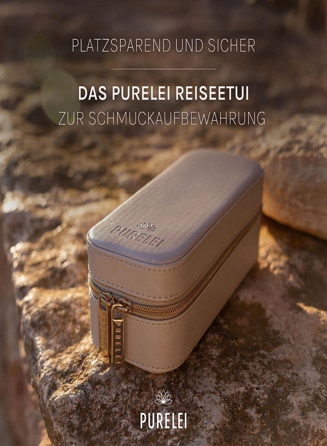Purelei® Travel Jewelry Case - Jewelry box with elegant Faux Leather - Compact Jewelry Organizer for Women - Portable Travel Jewelry Box - 6.5 x 2.6 x 2 inches - Image 2