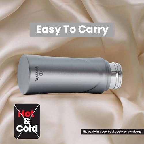 Speedex Water Bottle 500 ML, Silver Color, Stainless Steel Sipper Bottles for Girls and Boys, Adults & Kids, Gym, Sports, Fridge Use, Perfect for School & Office - Single Bottle Set - Image 3