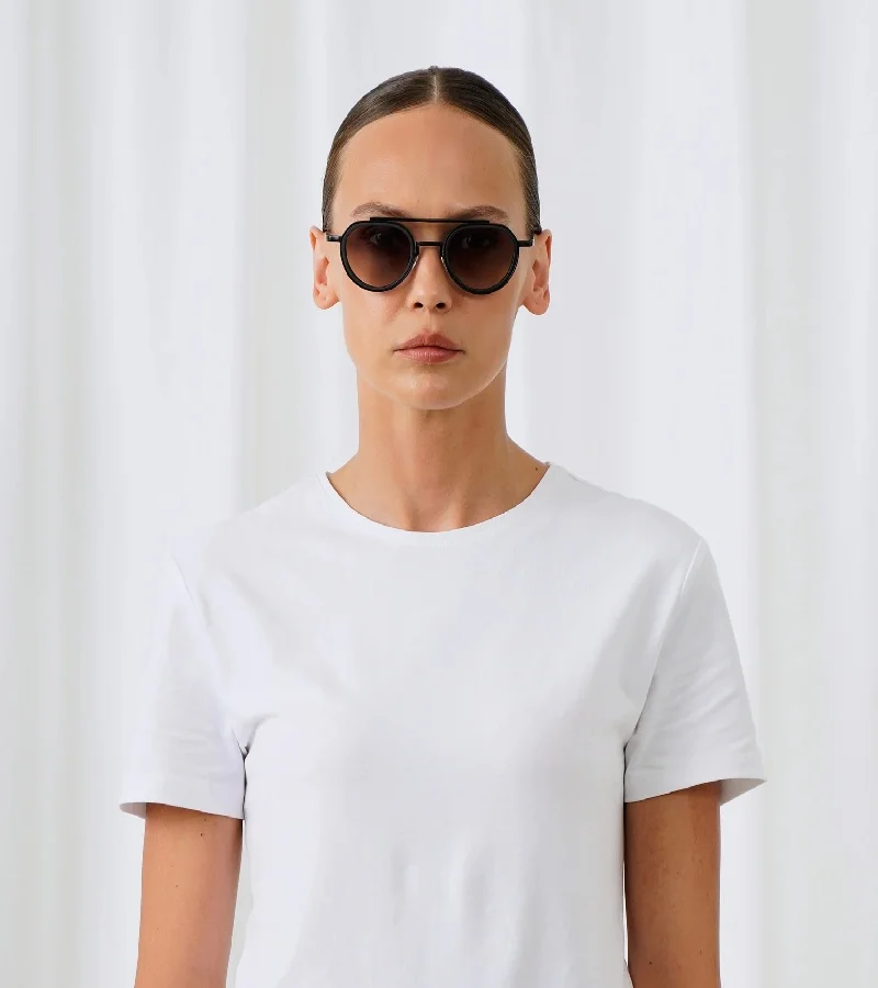 Explicit Poets Explicit Poets Unisex Tex Matt Black & Matt Black-Gradient Gray Stylish Sunglasses, A20EP1