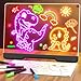 Geokay 16Inch Rechargeable Doodle Glow LED Note Board 7Color Light Modes Neon Art Dry Erase Light Up Drawing Pad with Builtin Stand Sketching Gift Toy for KidsGirlsTeens 5 Markers Tracing Book - Image 3