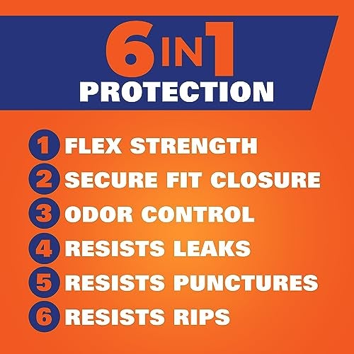 Hefty Ultra Strong 13 Gallon Trash Bags, Tall Kitchen Trash Bags 13 Gallon Size, Resist Leaks, Punctures, and Rips, Continuous Odor Control, White, Fabuloso Lemon Scent, 80 Bags - Image 2