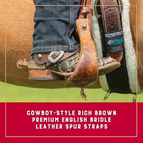 Weaver Leather mens Cowboy Straps horse spurs Brown US - Image 3
