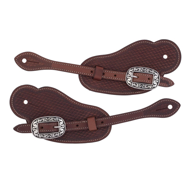 Weaver Leather mens Cowboy Straps horse spurs Brown US - Image 2