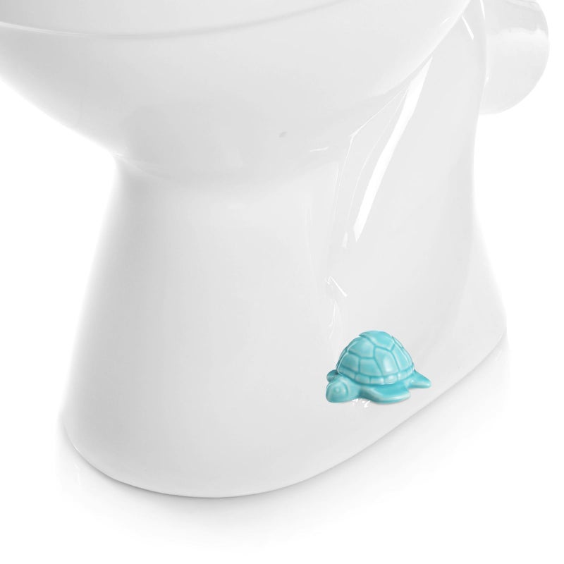FillTouch 2 Pcs Toilet Bolt Cover, Decorative Toilet Bolt Caps Cute Animals Ceramic Accessories for Home Bathroom Decor(Turquoise Blue Color,Turtle) - Image 4