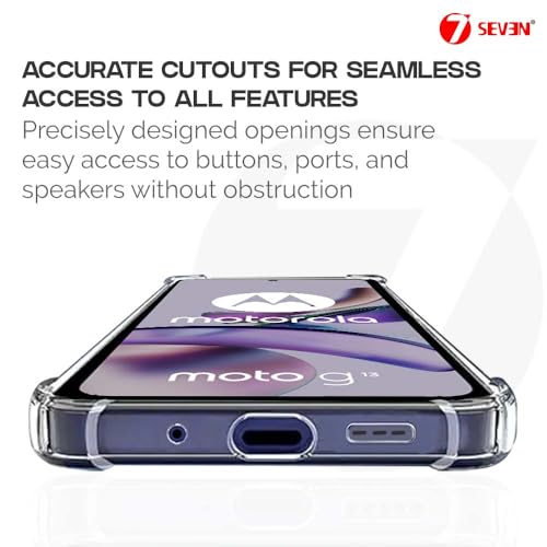 7-Seven 7SEVEN® Back Cover for Motorola G13 Transparent Mobile Back Case Shock Proof Design Camera Edges Protection Crystal Clear Phone Case Silicon Soft TPU and Flexible Bumper Phone Cover - Image 5